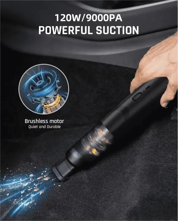 Fanttik Slim V8 Mate/V8 Apex مكنسة سيارة لاسلكية محمولة 12000Pa/30AW مكنسة كهربائية صغيرة RobustClean مع خرطوم مرن وفرشاة للحيوانات الأليفة