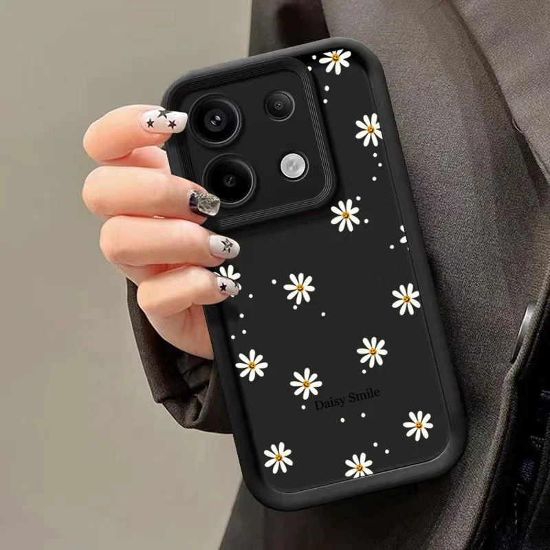 Daisy Flowers Matte Phone Case for Xiaomi Redmi Note 13 12 Pro Plus 4G 5G 13C 12C Turbo 3 11 11S 10 10S 12S Shockproof Cover image 3