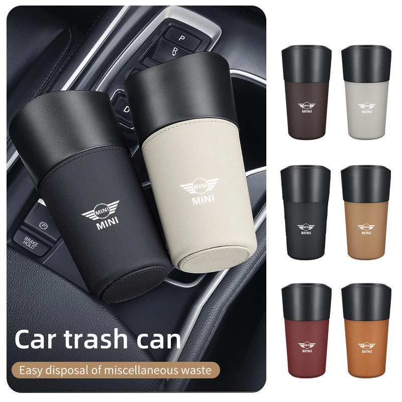 Car Trash Can Center Console Waterproof Garbage Storage Bucket For MINI Cooper JCW WORKS R55 R56 F55 R50 R53 Clubman Countryman