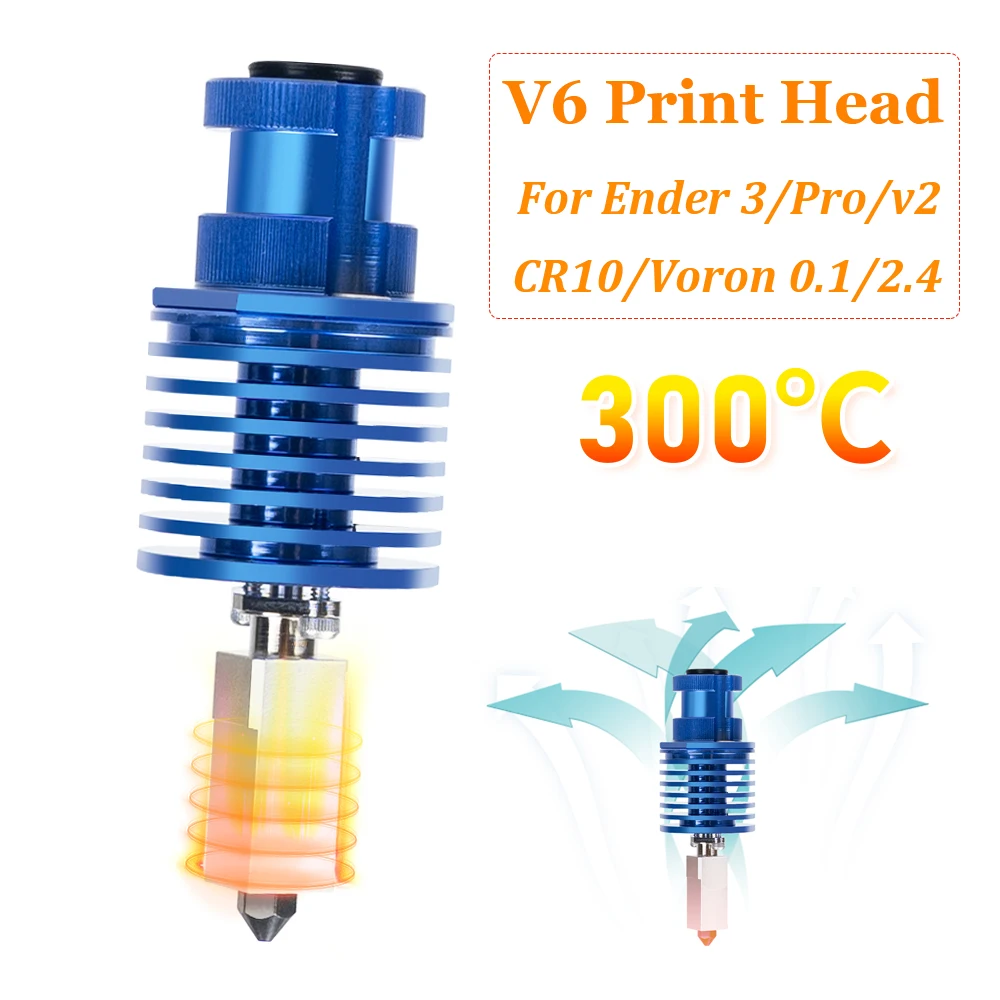 

High Speed Print Head Upgrade V6 Hotend Kit For Ender 3/Ender 3 PRO/VORON 2.4 Hi-End Extruder J-head for Prusa Ender 3 V2/CR10.