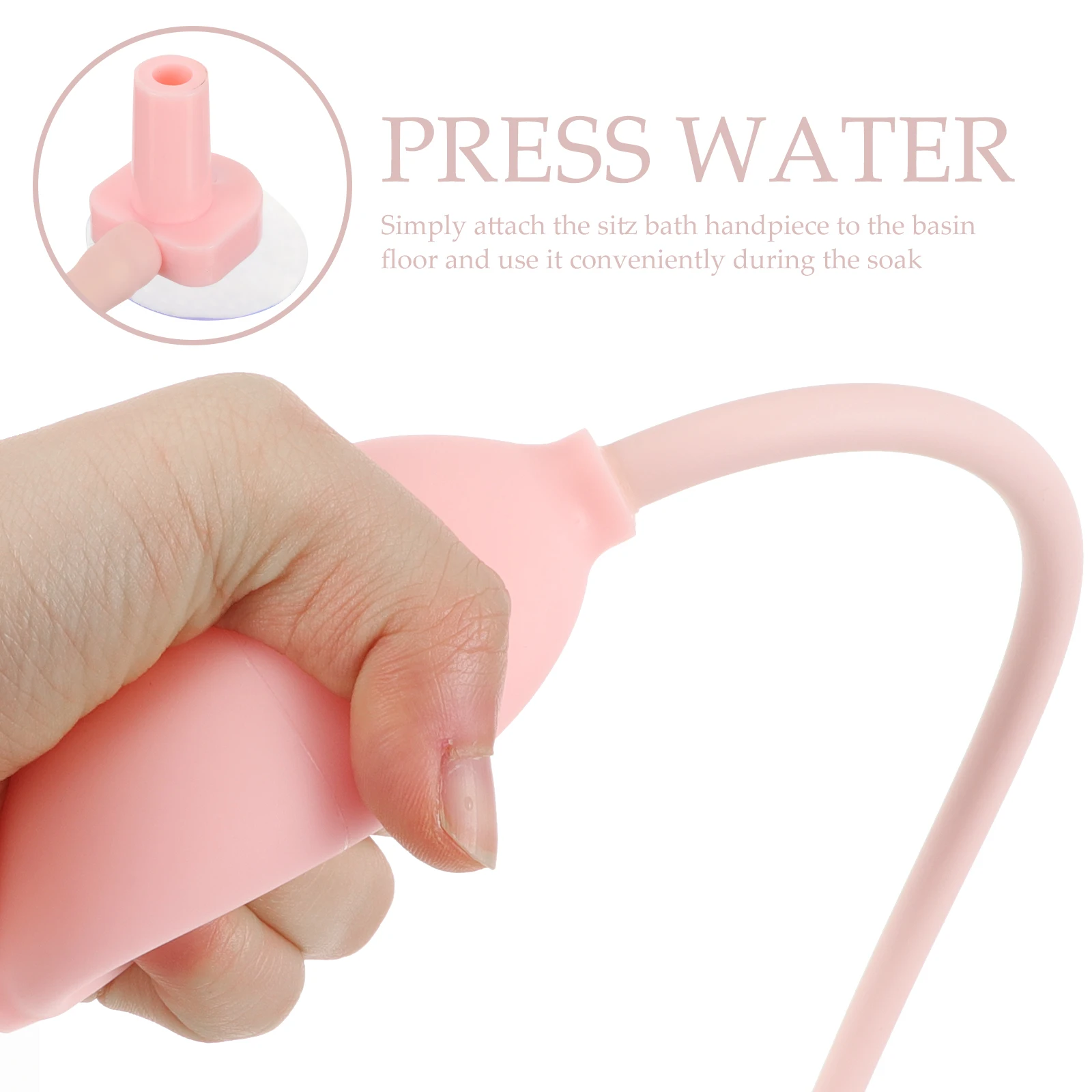 

1 set 1 Set Sitz Bath Flusher Tube For Women Private Part Cleaning Manual Pressure Bidet Attachment Reusable Plastic Cleaner For