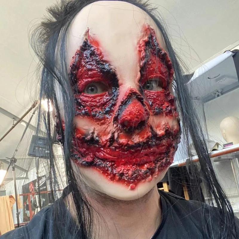 

Horror Grimace Plasma Mask (without Hat) Halloween Horror Masquerade Festival Party Cosplay Full for Head Face Cover