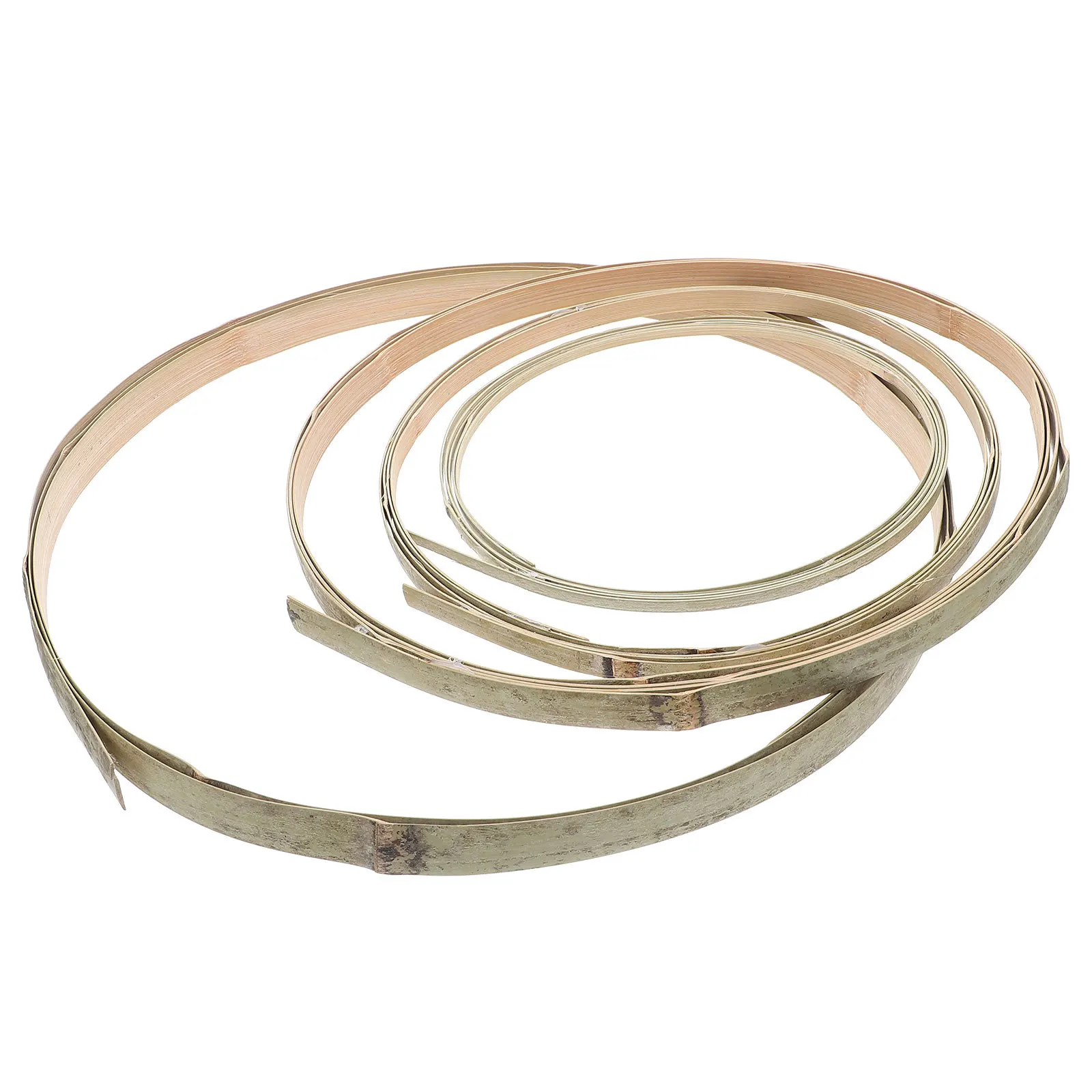 

4pcs Bamboo Weaving Strips Handcrafted Flat Cane Material For Rattan Basket Making Diy Wicker Repair Wide Unfinished Craft