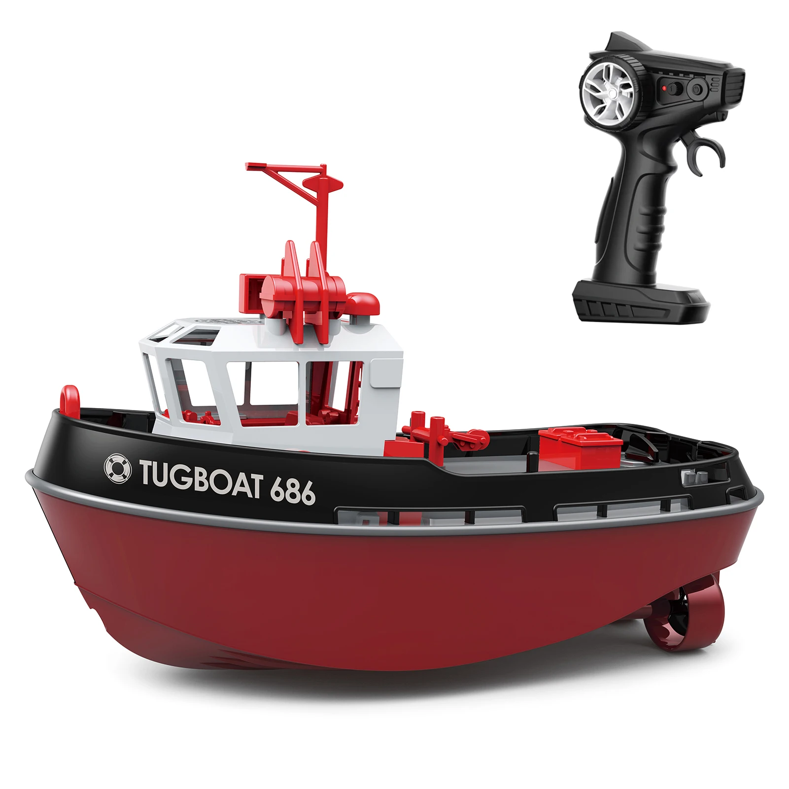 Natale 1:72 barca telecomandata per piscina e lago, Tugboat telecomandato da 2.4GHz per adulti e bambini regalo di compleanno per ragazzi