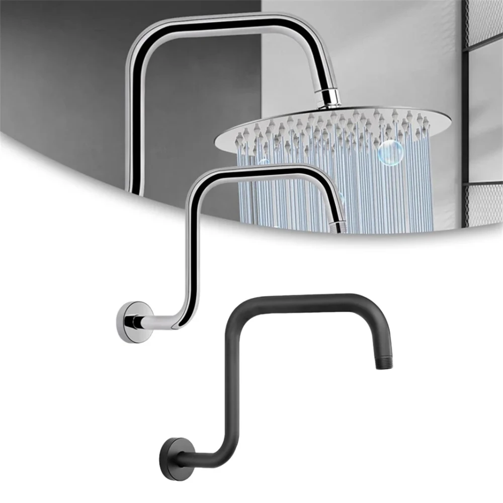 13inch Bathroom Shower Bracket Shower Head Extension Arm In-Wall Inlet Pipe Concealed Top Spray Bar  Shower Extender Accessorie