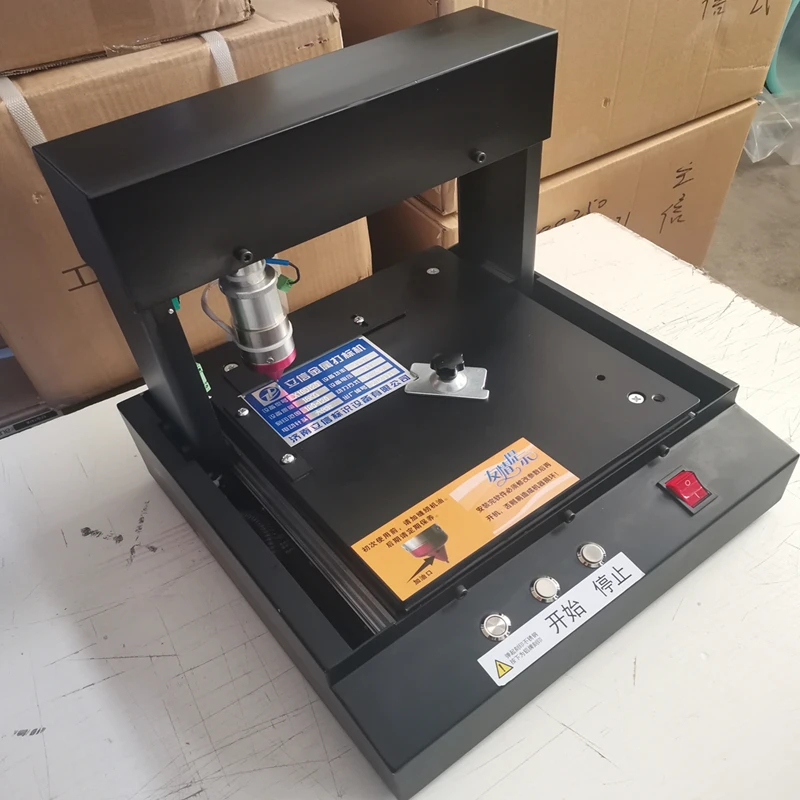 Stainless Steel Metal Coding Numbers Engraving Printer Electric Nameplate Marking Cutting Machine 190x120mm 240x200mm 300x250mm