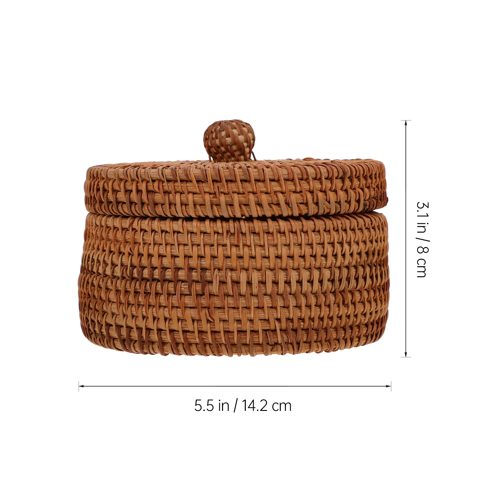 Handmade Storage Box Decorative Boxes with Lids Home Basket Jewelry Tray Bins Rattan Organizer Container Sundries Decorate