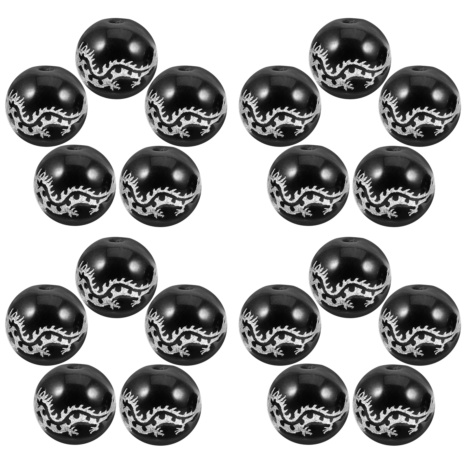 

39 Pcs Beads Agate Round Decorative Crafting Gemstone Spacer Beads Bulk Colored Small Hole Lightweight Practical