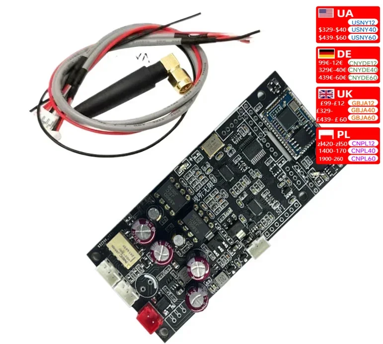 Dual parallel ES9038 Bluetooth 5.4 QCC5181 USB Wav decoding app controls power amplifier Ldac