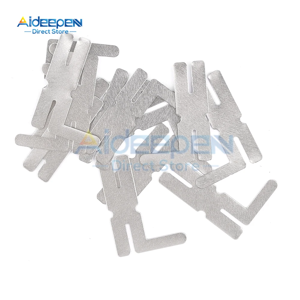 100pcs 18650 Lithium Battery Nickel Sheet Polygonal Battery Nickel Sheet For Spot Welding Machine Batteries Connection Sheets