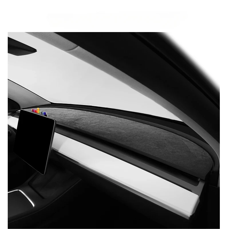

For Tesla Model 3 Y 2019-2023 Dashboard Instrument Cover Panel Sunshade Protector Non-slip Mat Interior Car Accessories