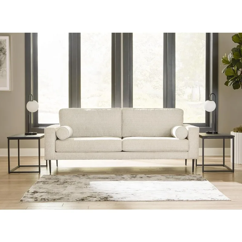 Hazela Contemporary Sofa with 2 Bolster Pillows