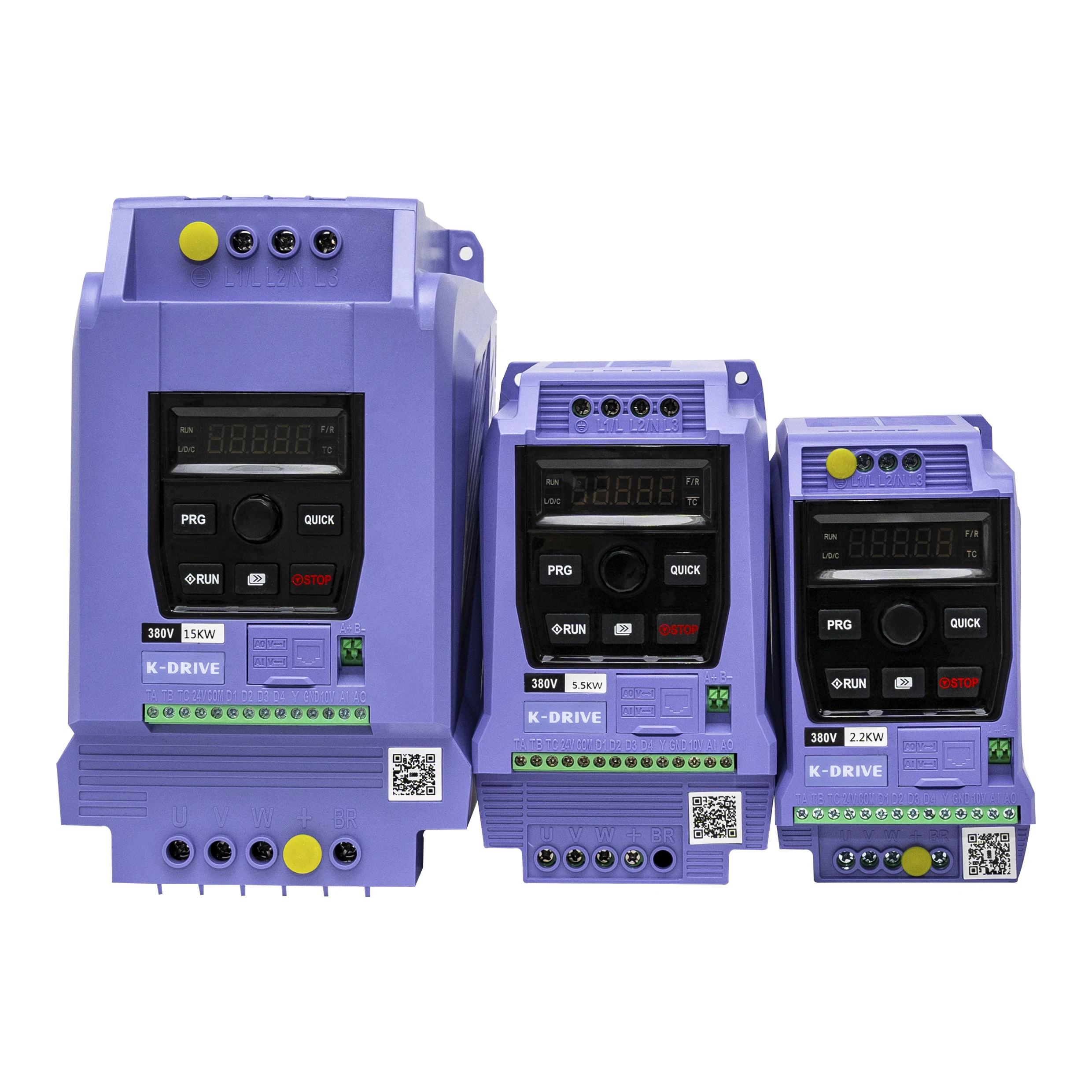 

K-Drive VFD General Vector Control Frequency Inverter 2.2kW 220V/380V 1/3 Phase AC Drive KD600M