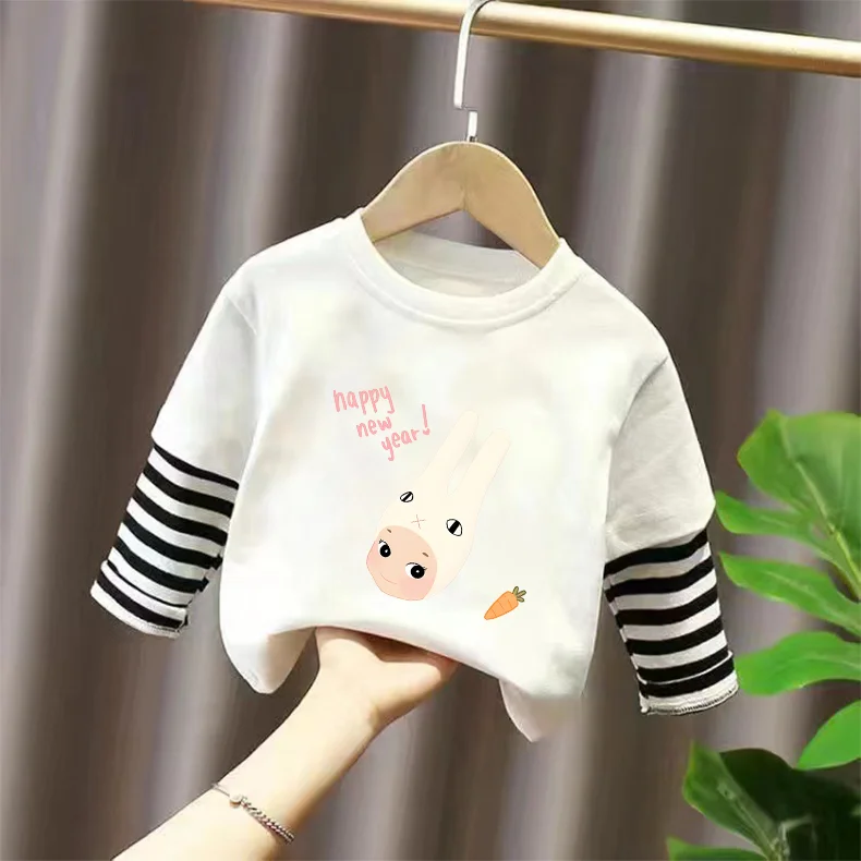 Sonny Angel Long-sleeved T-shirt Anime Cartoon Character Print Clothes Pure Casual Loose Cotton Long Sleeves Warm Comfortable