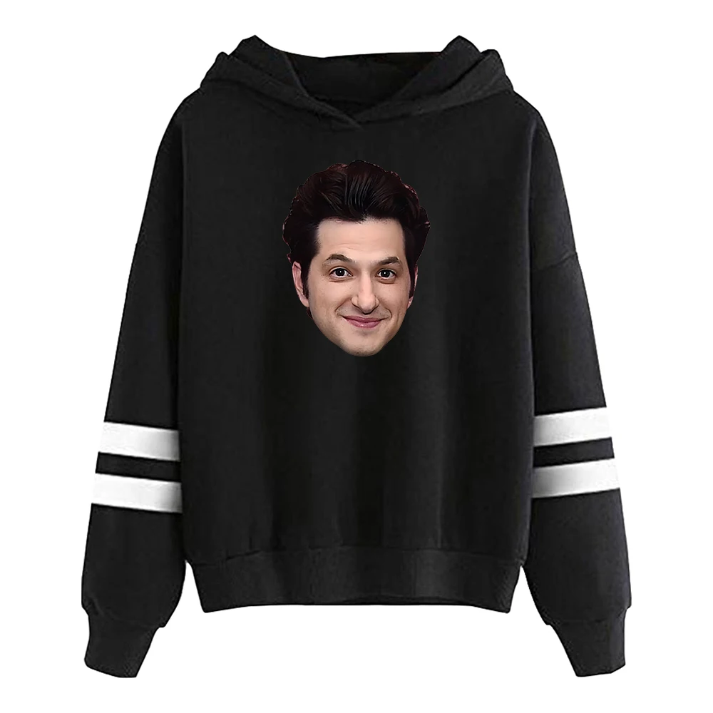 

Ben Schwartz Portrait Hoodie Pocketless Parallel Bars Sleeve Streetwear Women Men Hooded Sweatshirt Trendy Outfits