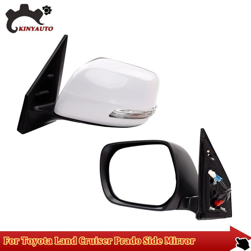 For Toyota Land Cruiser Prado 14-19 Side External Rearview Rear view Mirror Assembly INCL Lens Light Shell Frame Cover Holder