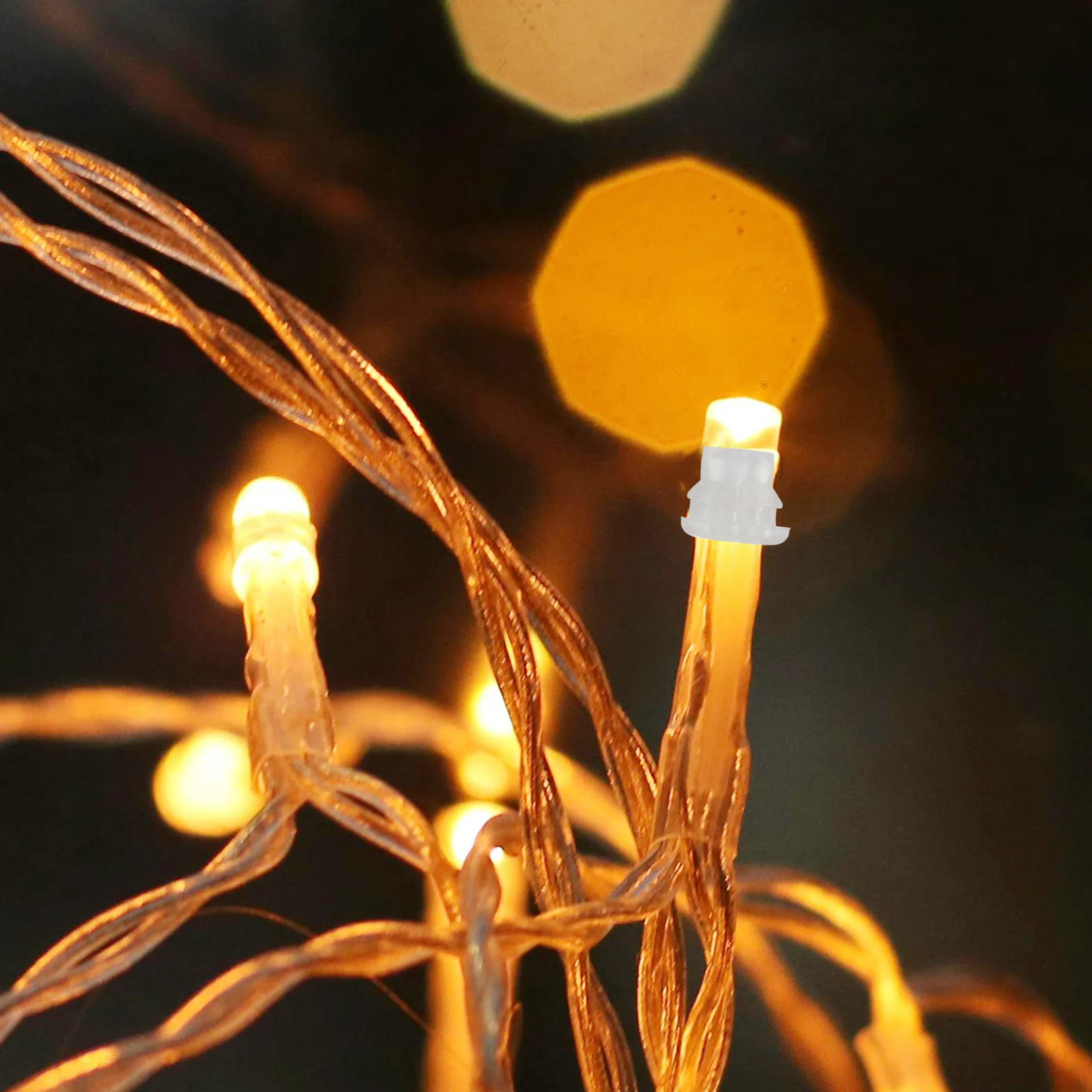 200 قطعة Led الجنية المقابس السلامة للأضواء التثبيت السريع آمن عقد استبدال أجزاء سلسلة مقاطع الضوء مقاطع الضوء البلاستيكية #3