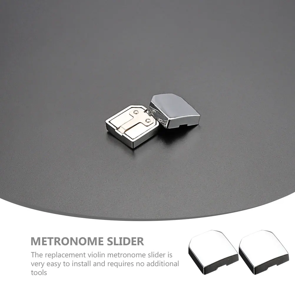

2 Pcs Metronome Slider Metal Swing Block Sliding Blocks for Violin Accessories Parts