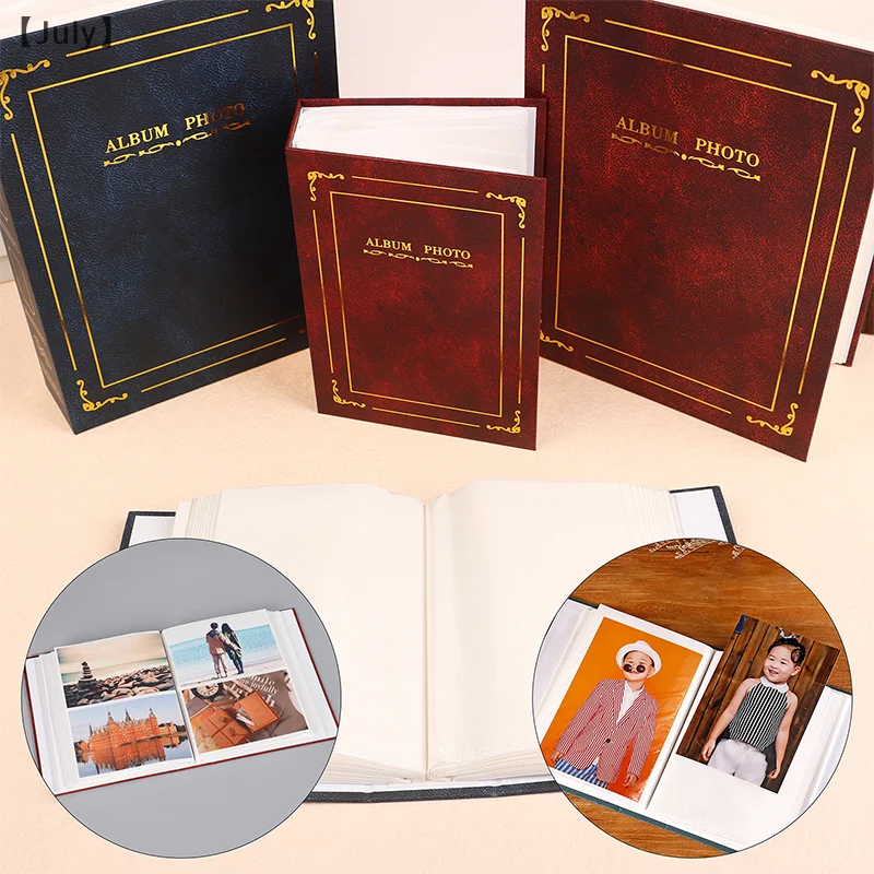 6 Inch Vintage Photobook 100/200 Photos 10x15cm Image Art Photo Interstitial Album Classic Retro Photo Organizer Picture Case