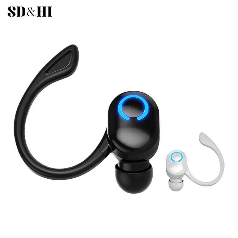 W6 Wireless Bluetooth Earphones Sports Running Headset Wireless Single Ear Headphones HiFi Stereo Noise Reduction Music Headset