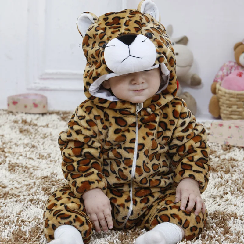 Baby Kawaii Kigurumi Cartoon Pajamas Clothing Newborn Infant Romper Onesie Animal Anime Costume Outfit Hooded Winter Jumpsuit