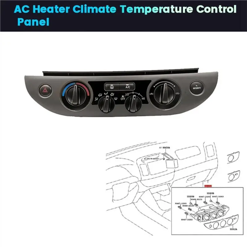 【Price Drop !!】 Car Dash Heater A/C Climate Control Temperature Switch Panel Unit 55902-06040 For Toyota Camry 2002-2006 US Vers