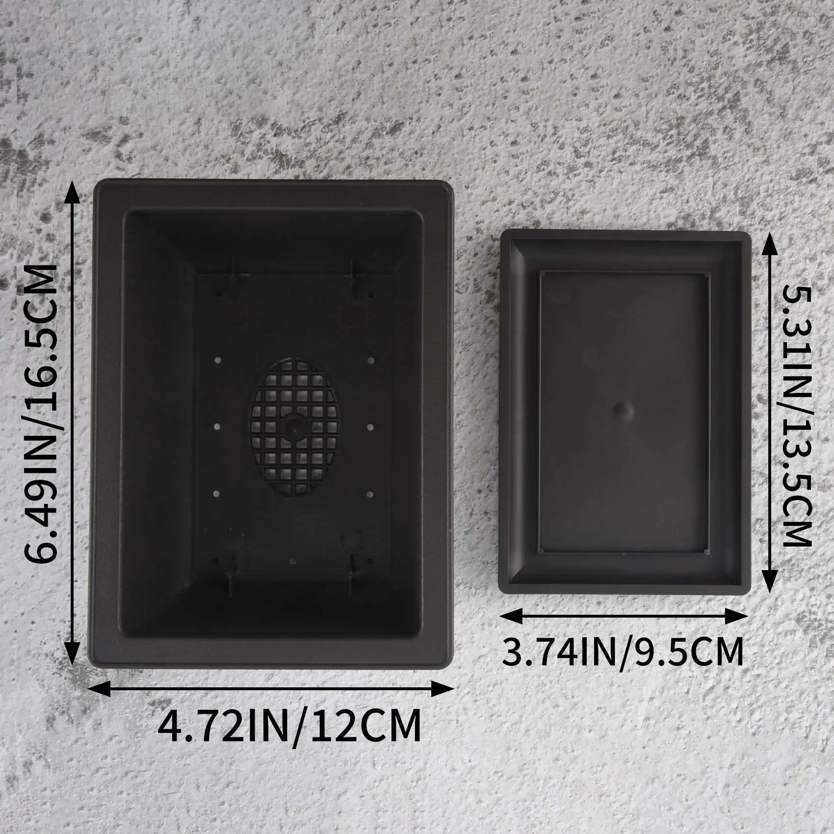 식물, 꽃, 허브, 플라스틱 사각 화분, 내장 메쉬가 있는 클래식 딥 습식 트레이, 6 개 분재 화분