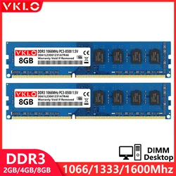 DDR3 2 GB 4 GB 8 GB Pamięć Ram do komputerów stacjonarnych 1066 1333 1600 Mhz 1,5 V 240Pin PC3-8500 PC3-10600 PC3-12800 2RX8 16 chipów Pamięć RAM