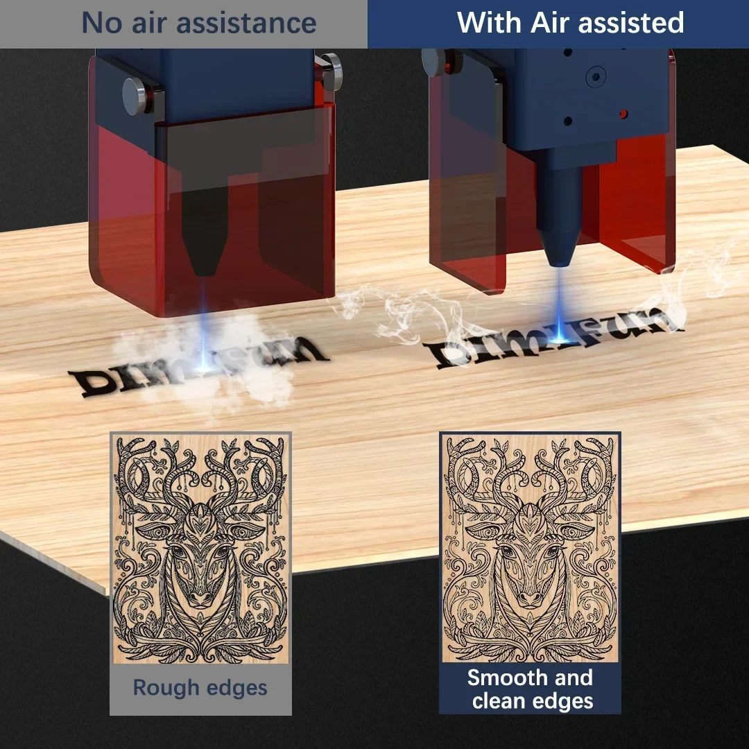 Pompa di assistenza aerea per macchina per incisione laser a diodi 60 l/min - Compatibilità universale
