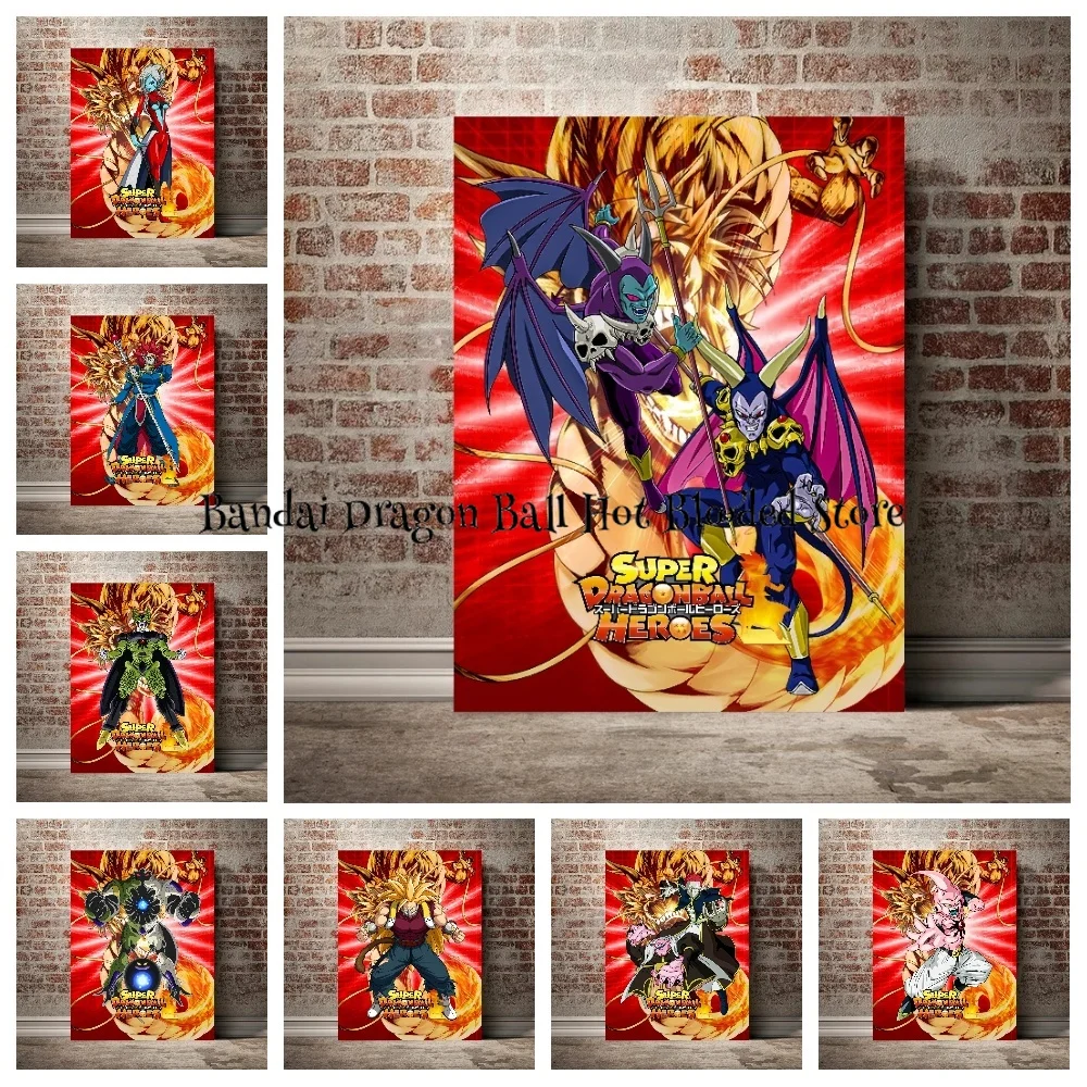 Canvas Posters Hot-blooded Anime Dragon Ball Super Saiyan Sun Goku Gohan Vegeta Picture Living Home Decor Painting BirthdayGifts