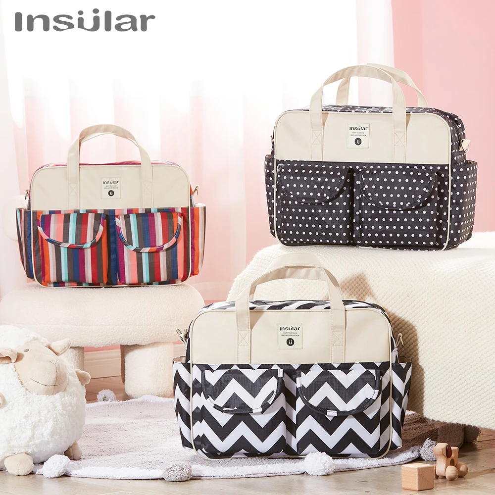 Insular New Fashion Mummy Changing Bag Baby Diaper Bags Maternity Nappy Bag Mommy Baby Care Carriage Stroller Bag Organizer