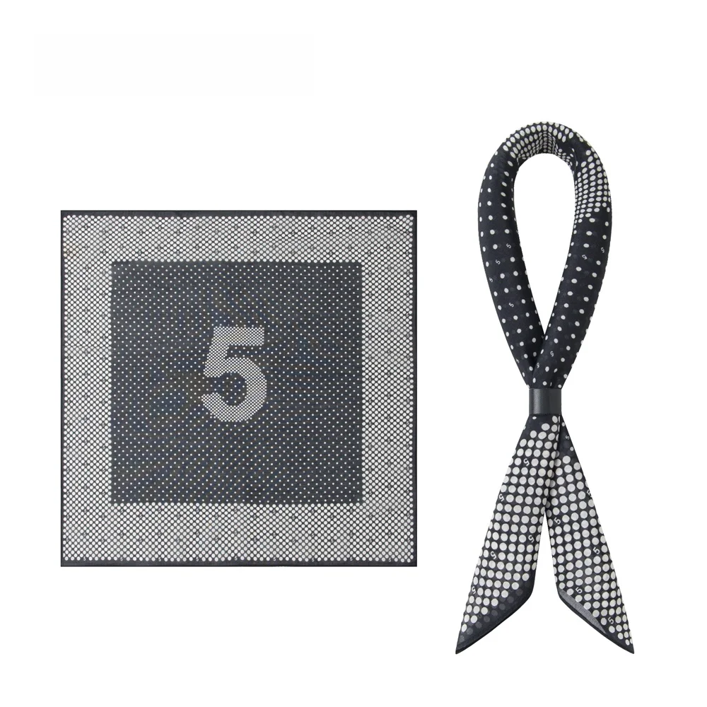 シルクスカーフ-メンズ-ドット柄-シンプル-ファッション-ビジネス-通勤-おしゃれ-小ロットデザイン-シルクマルベリーコットンブレンド