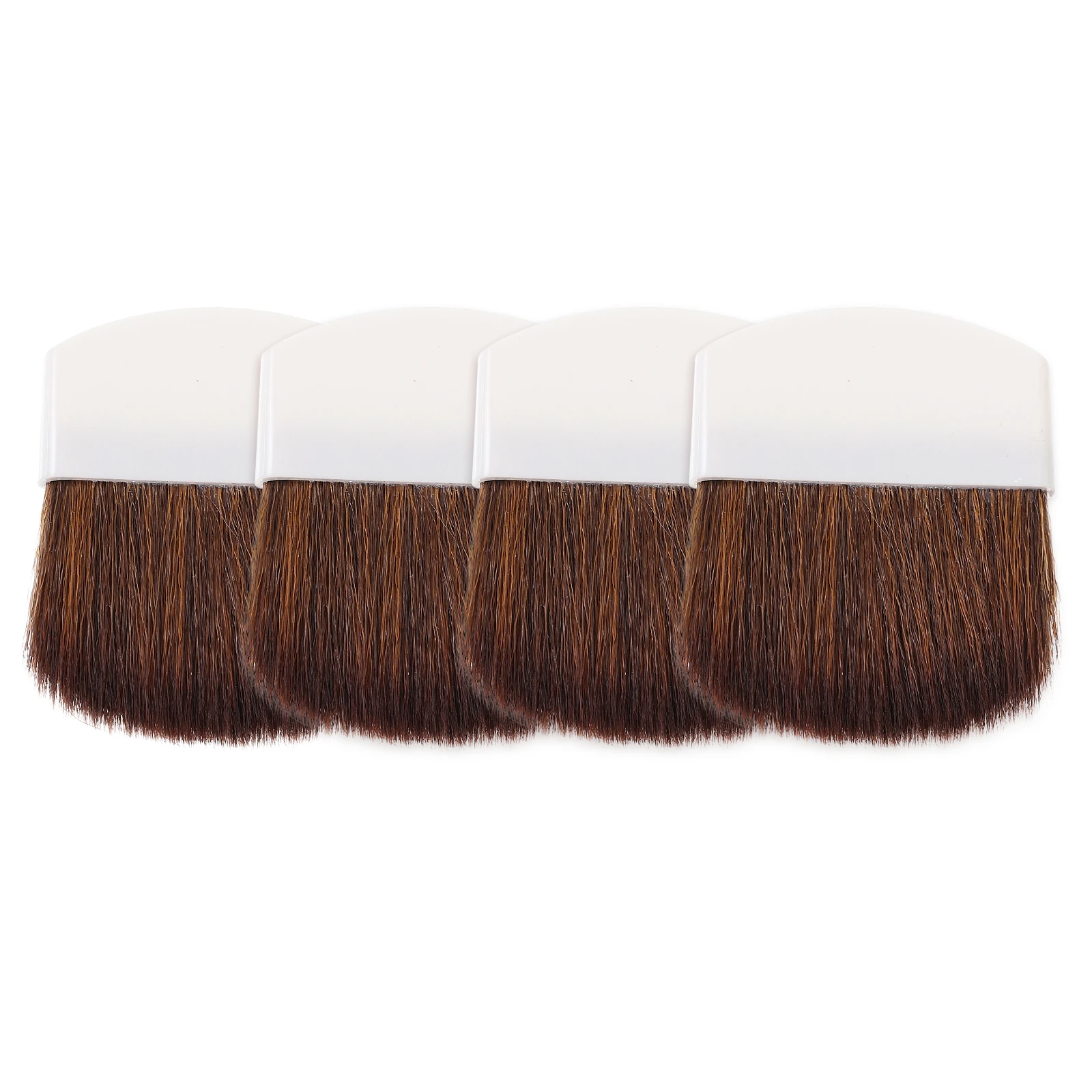 

4pcs Makeup Brush Black Handle Soft Bristles for Blush Highlighter Loose Pressed Small Mini Cosmetics Tool