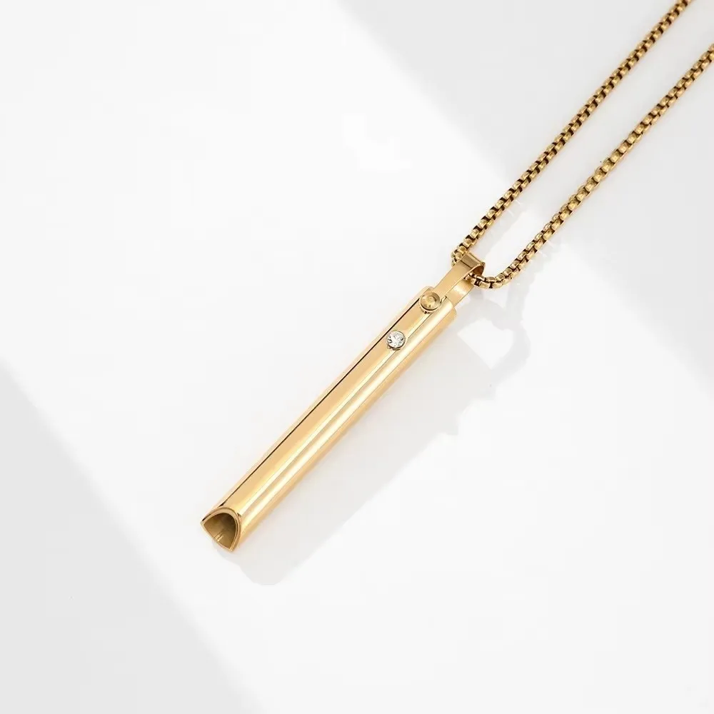 Ожерелье из нержавеющей стали для снятия стресса, естественное спокойное релаксация, подвеска для медитации, дыхания, облегчение тревоги