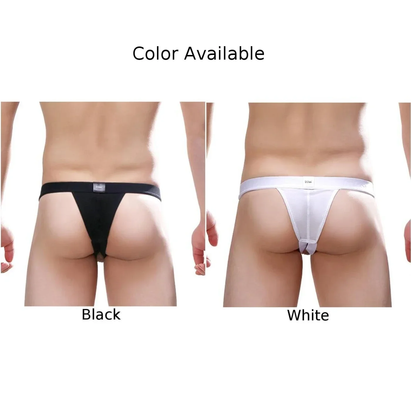 Sexy Men Open Crotch G-String Thin Briefs Cotton Middle Waist Underwear Bikini Open Front Hole Brief Porn Exposed Cock Lingerie