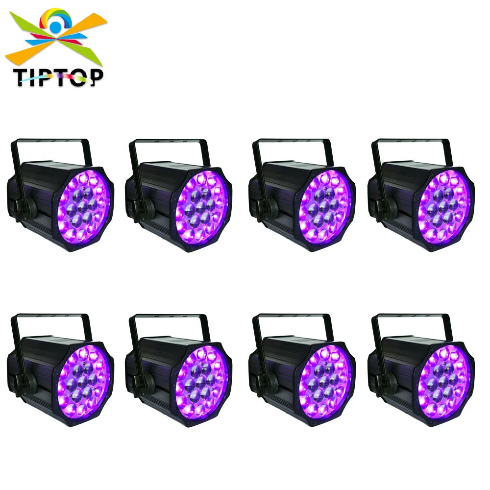 

Freeshipping 8 Pack Aluminum 19x12W Led Zoom Par Cans Zoom/Cooling Fan Compacted Aluminum Shape Led Individual Control IP20