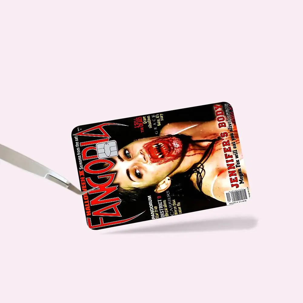 البوب فيلم جنيفر الجسم الكرتون بطاقة الائتمان ملصقات الجلد لبطاقة البنك حافلة مترو بطاقة ملصق مقاوم للماء النساء هدية