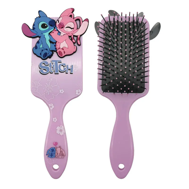 Disney Stitch Angel Air Cushion Massage Combs Cute Cartoon Figures 3D Comb Hair Brush Hairdressing Tool Women Girl Children Gift