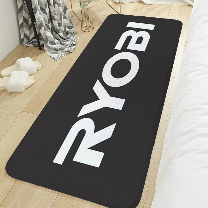 Room Floor Carpet T-Ryobis Kitchen Hallway Porch Foot Mat Non-slip Flannel Entrance Door Doormat Balcony Bedroom Rug Home