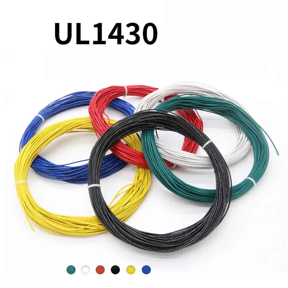 28AWG UL1430 PVC Sheathed Tinned Copper Wire Soft Silicone Cable 300V Line Electric Wires Cable Wiring Stranded Wire