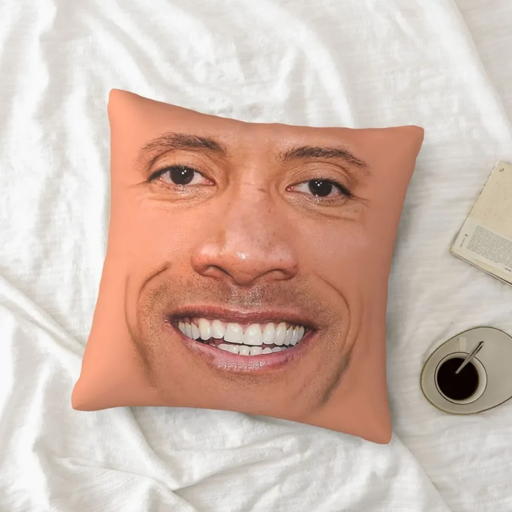 The Rock Face Dwayne Cushion Cover For Sofa Home Decorative American Actor Johnson Throw Pillow Cover Polyester Pillowcase