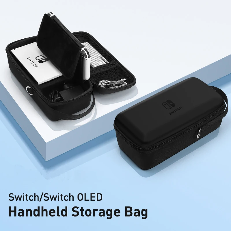 Do przenośnej torby do przechowywania Nintendo Switch Twardy futerał o dużej pojemności Wbudowany uchwyt do akcesoriów do gier NS Switch OLED