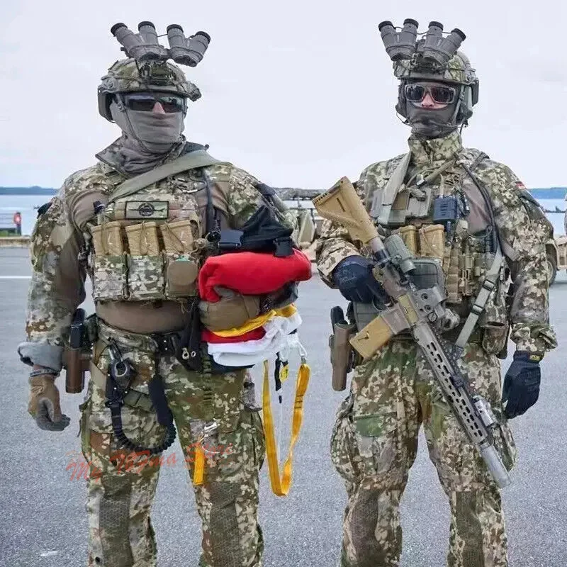 مكافحة الأشعة تحت الحمراء جميع التضاريس الألمانية FleckTarn التمويه السراويل التكتيكية الغابة دي بقعة كامو التدريب بنطلون الأشعة تحت الحمراء حماية النسيج