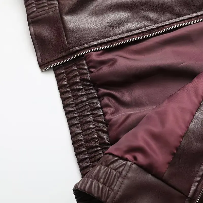 Leather Jackets Women's Coat Pu Jacket Faux Coat Solid Outwear Streetwear Fashion Long Sleeve Tops With Zipper ins 2024 Jacket