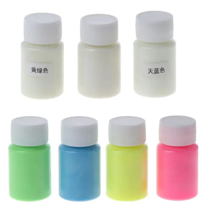 8 Colors Long-lasting Luminous Paints Auto Glow Glow in Dark Acrylic Paints Reflective Paints for Artwork Party Supplies