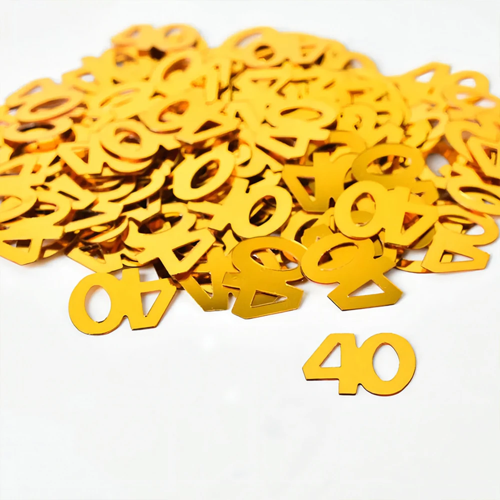 15 g/zak Digitale Gouden Confetti Glitter Nummer 18/21/30/40/50/60/70 Papierresten Verjaardagsfeestje Verjaardag Bruiloft Decoratie