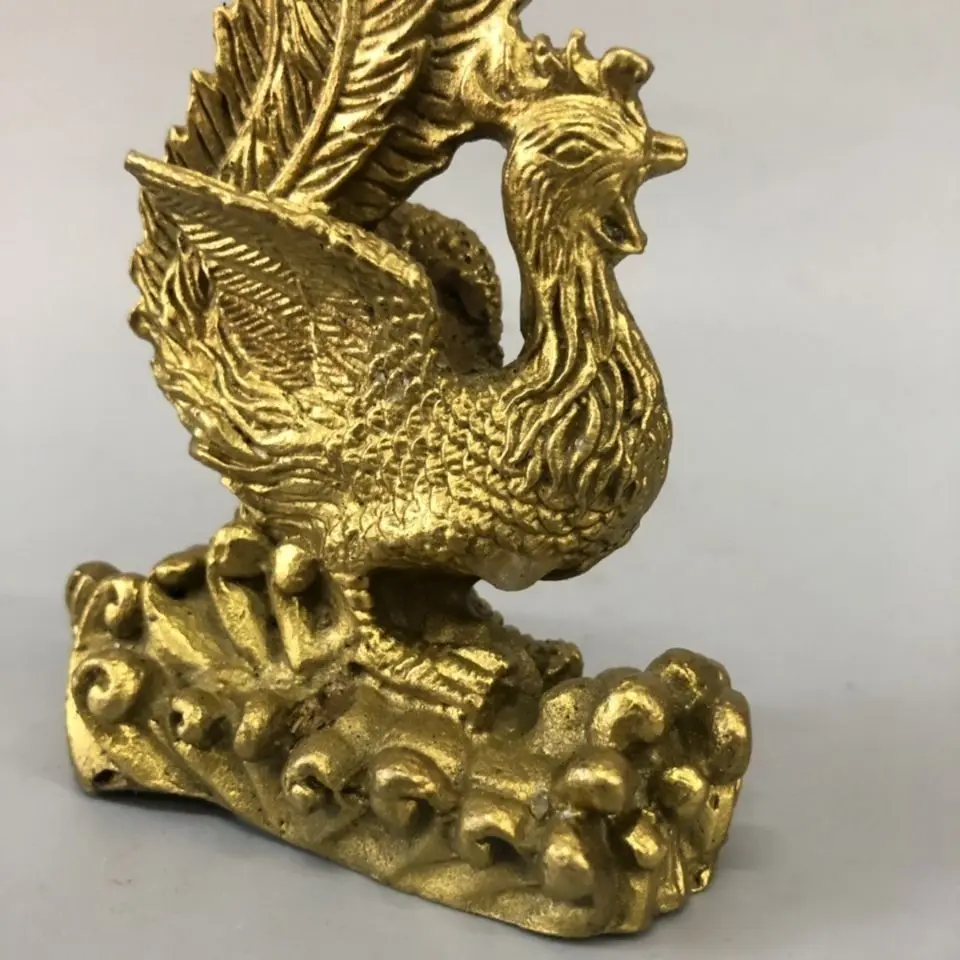 Copper phoenix ornaments help transport marriage and increase love, peacock living room decoration handicrafts, copper ornaments