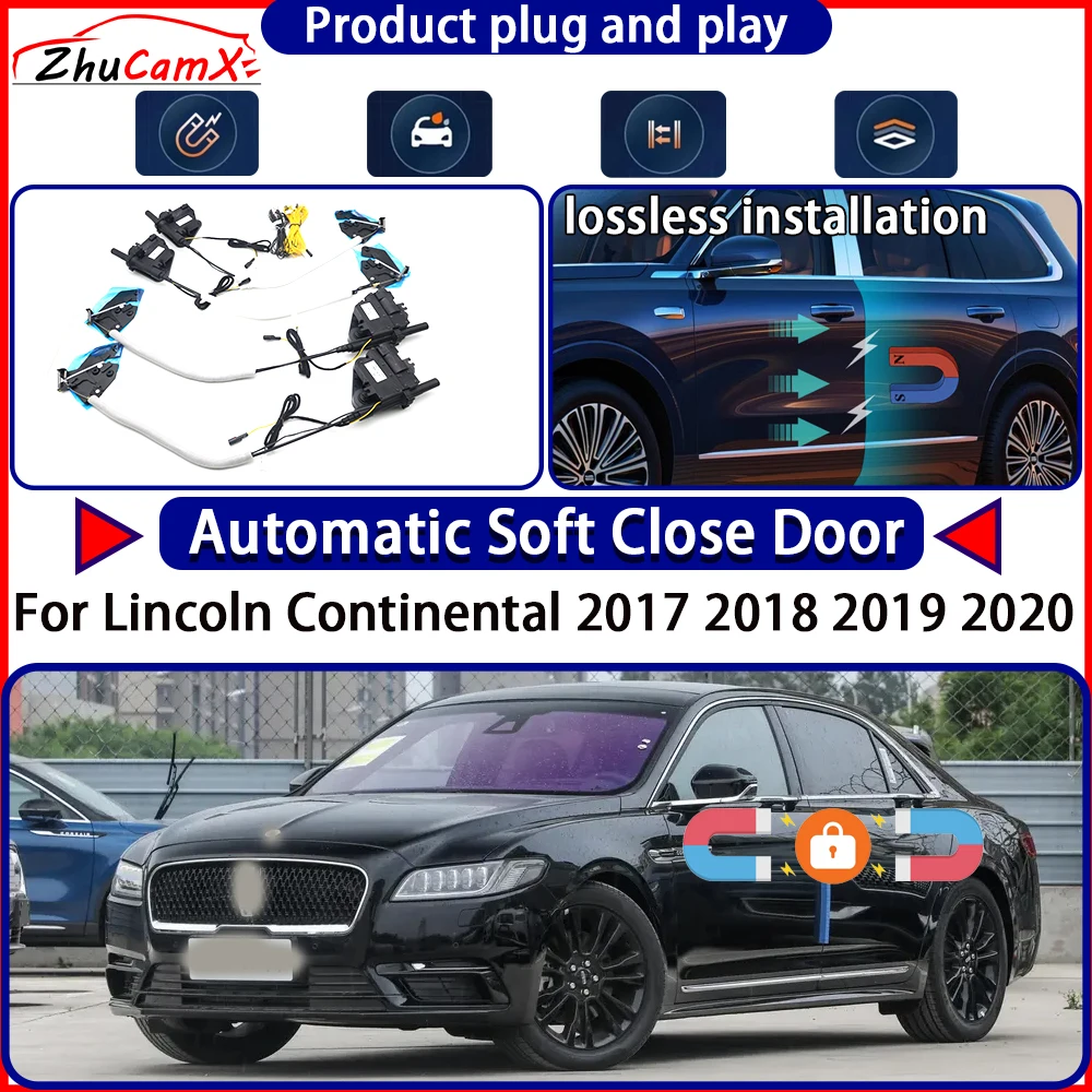 Electric Door Lock Actuator for Lincoln Continental 2017 2018 2019 2020 Soft Close Door Kit Power Latch System Auto Door Easy