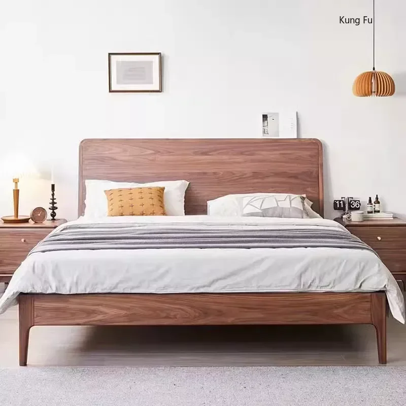 

King Queen Beds Children Luxury Wood Double Beds Storage Living Room Indoor Furnitures