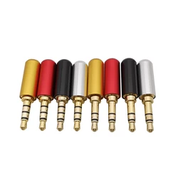 Conector de Audio estéreo chapado en oro para reparación de auriculares, adaptador Mini Jack de 3,5mm, 2/5/10 piezas, 3/4 polos, macho, 3,5mm